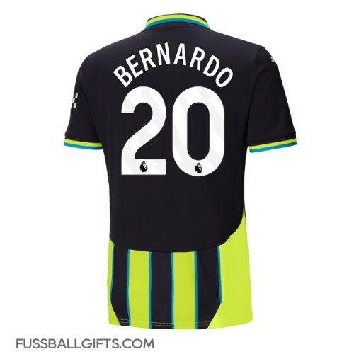 Manchester City Bernardo Silva #20 Fußballbekleidung Auswärtstrikot 2024-25 Kurzarm